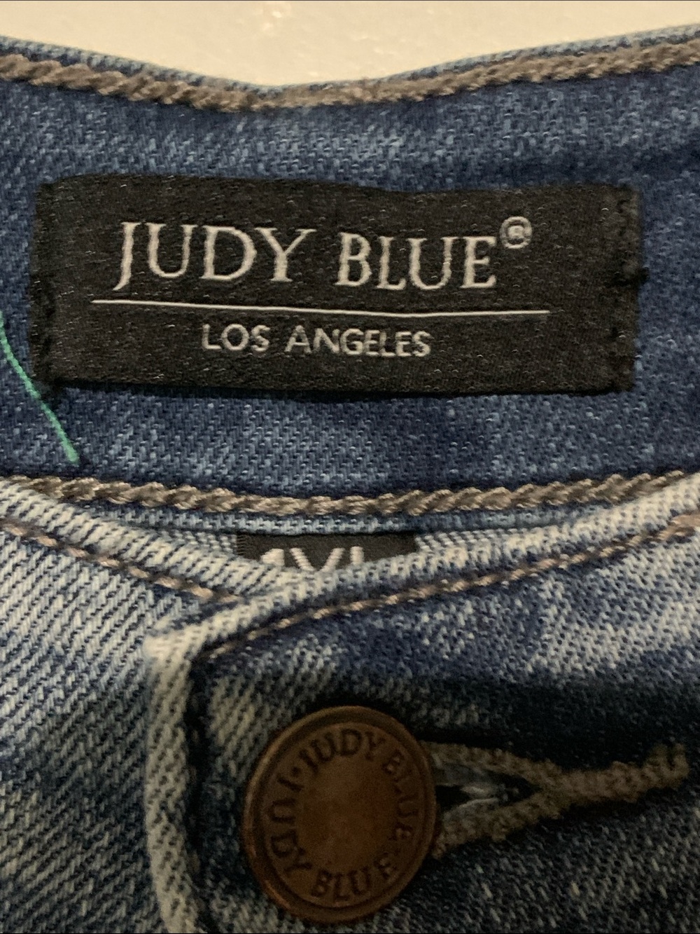 Judy Blue Light Blue Distressed Denim Shorts - Picture 2 of 9
